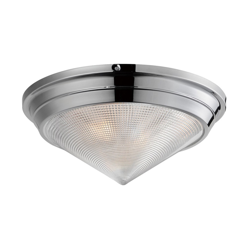 Hargreaves Three Light Flush Mount in Polished Nickel