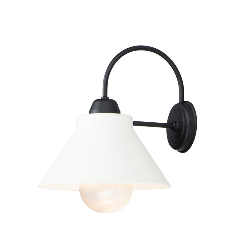 Jetty One Light Outdoor Wall Lantern in Black