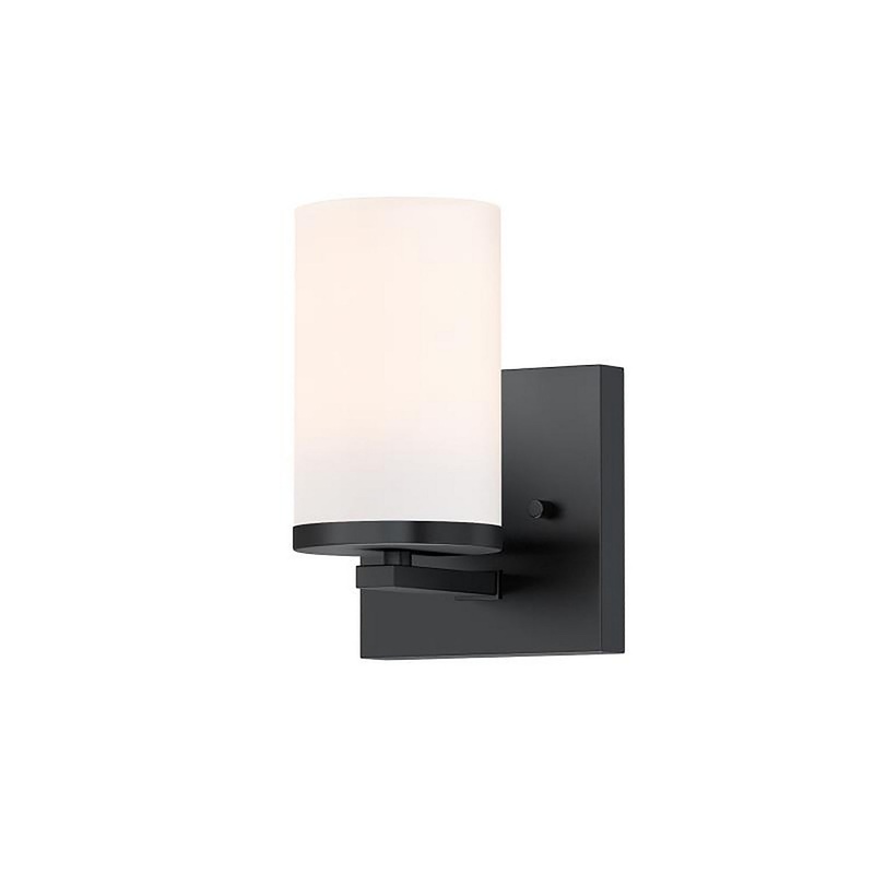 Lateral One Light Wall Sconce in Black