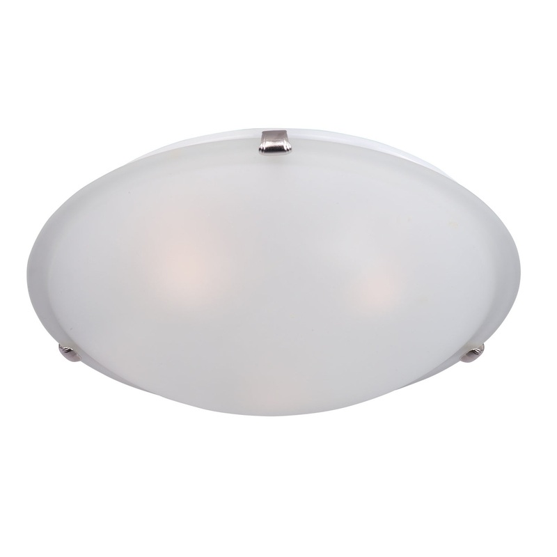 Malaga Four Light Flush Mount in Satin Nickel