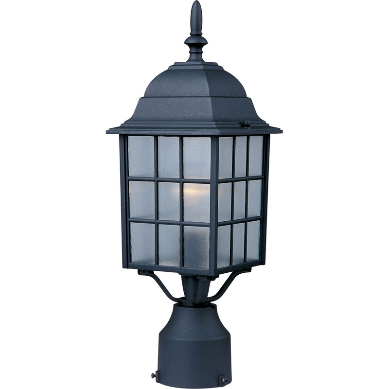 North Church One Light Outdoor Pole/Post Lantern in Black