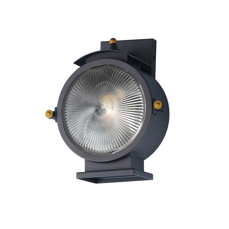 Portside One Light Outdoor Wall Sconce in Oil Rubbed Bronze / Antique Brass