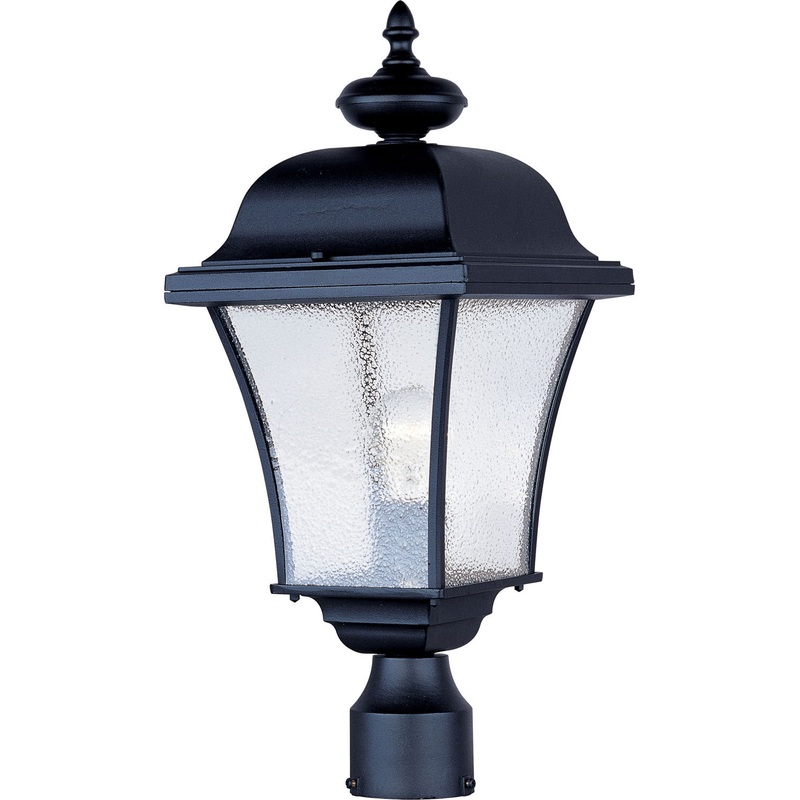 Senator One Light Outdoor Pole/Post Lantern in Black