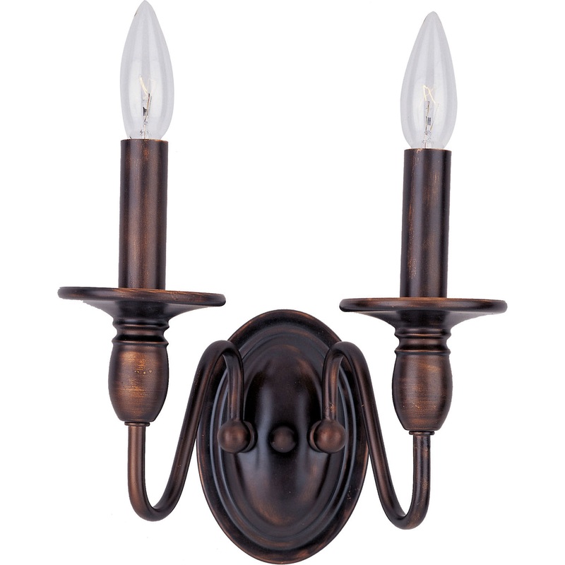 Towne Two Light Wall Sconce in Oil Rubbed Bronze