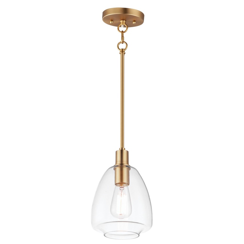 Babylon One Light Pendant in Satin Brass
