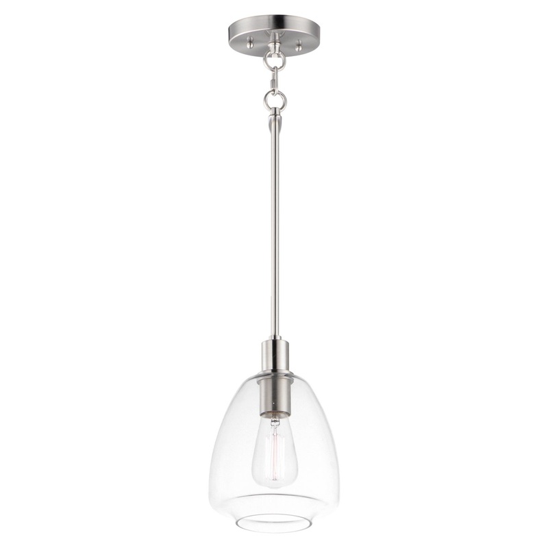 Babylon One Light Pendant in Satin Nickel