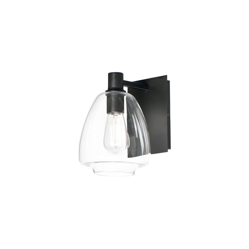 Babylon One Light Wall Sconce in Black