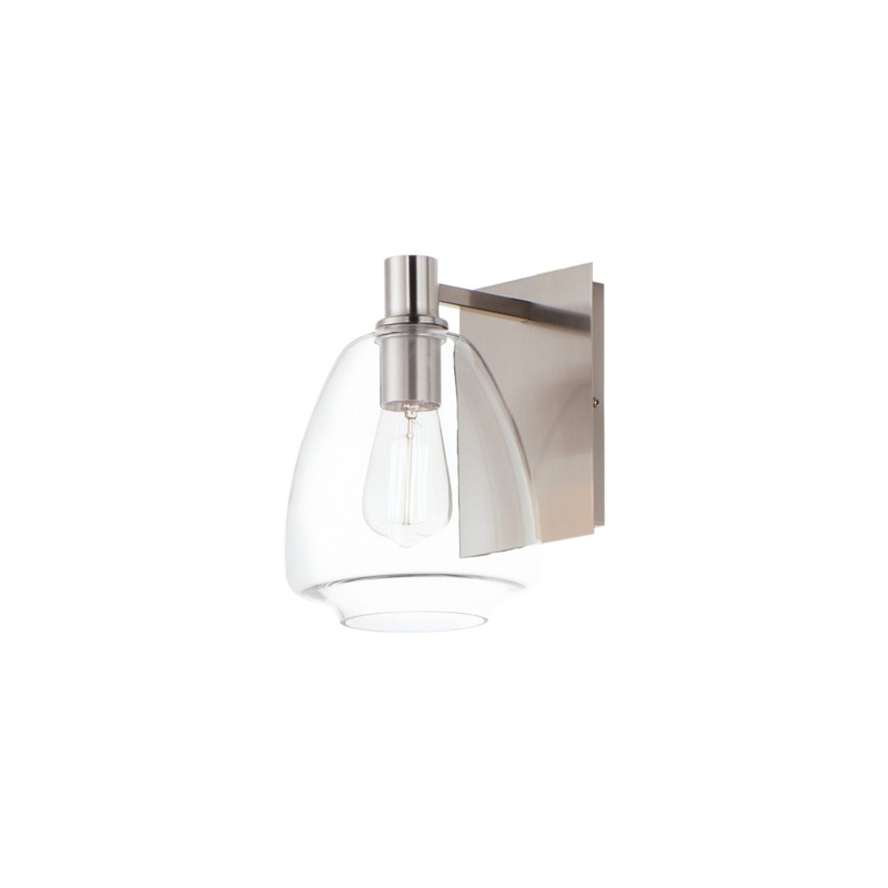 Babylon One Light Wall Sconce in Satin Nickel
