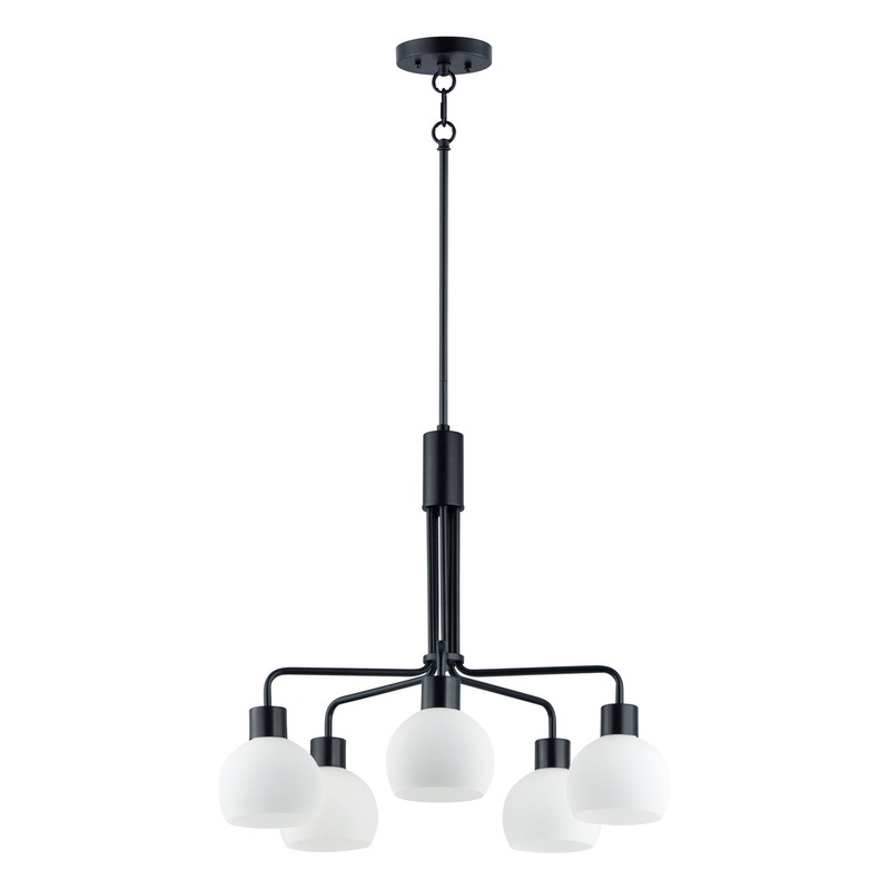 Coraline Five Light Chandelier in Black