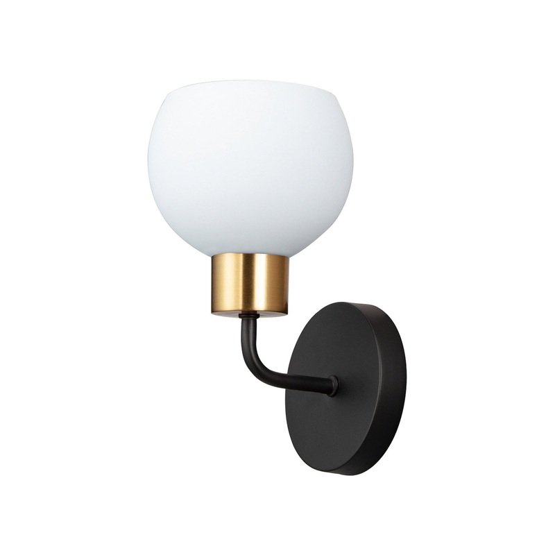 Coraline One Light Wall Sconce in Bronze / Satin Brass