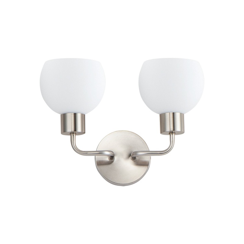 Coraline Two Light Wall Sconce in Satin Nickel