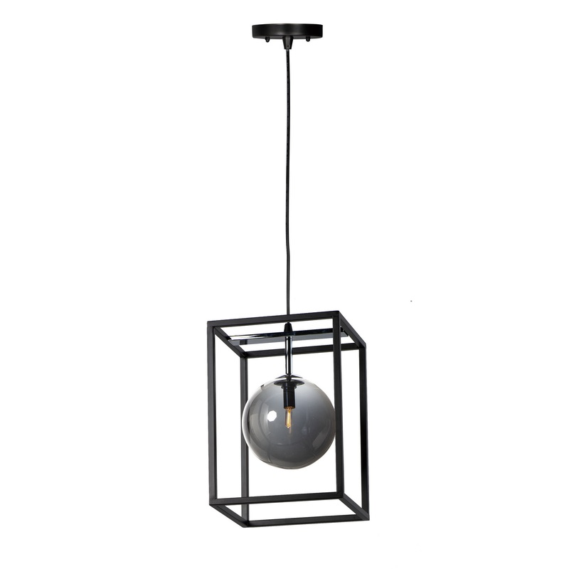 Fluid LED Pendant in Black / Polished Chrome