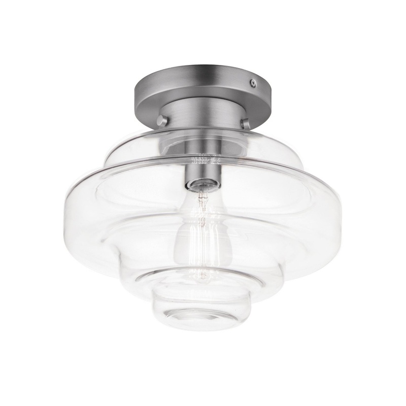 Harbor One Light Flush Mount in Satin Nickel