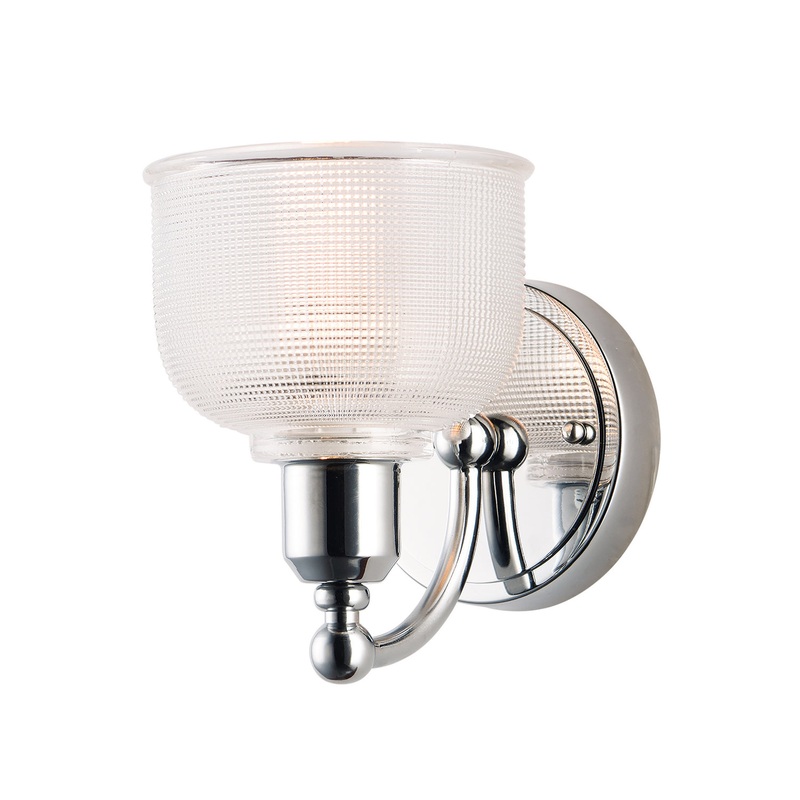 Hollow One Light Wall Sconce in Polished Chrome