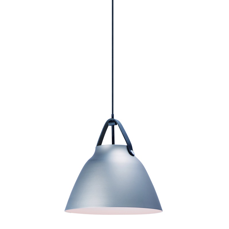 Nordic One Light Pendant in Black / Brushed Platinum