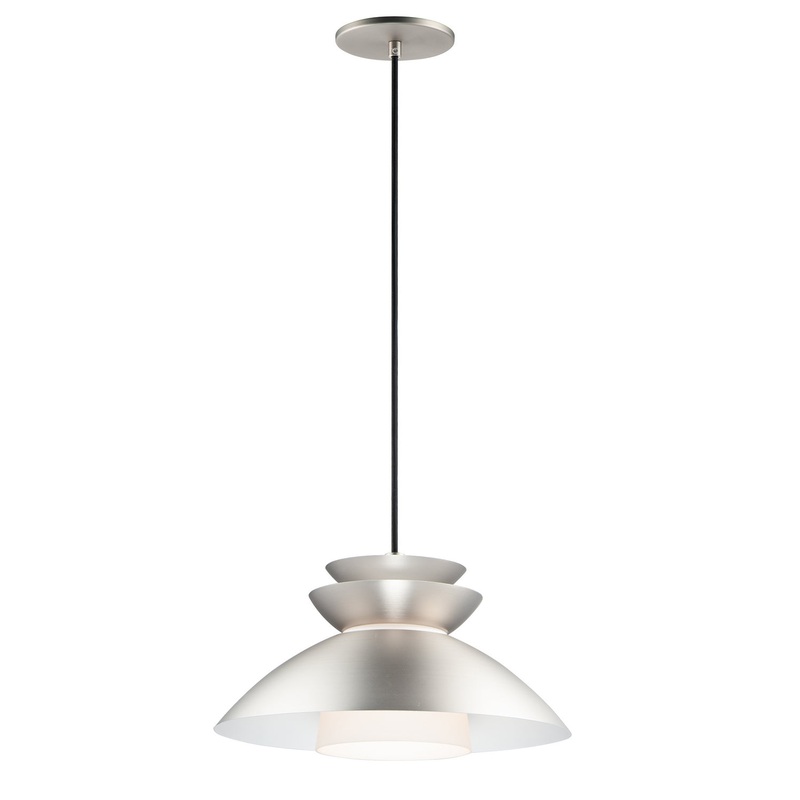 Nordic One Light Pendant in Brushed Platinum