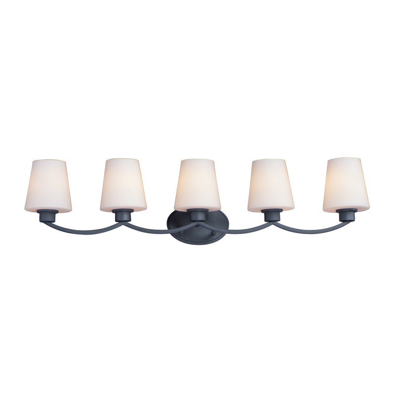 Shelter Five Light Bath Vanity in Black