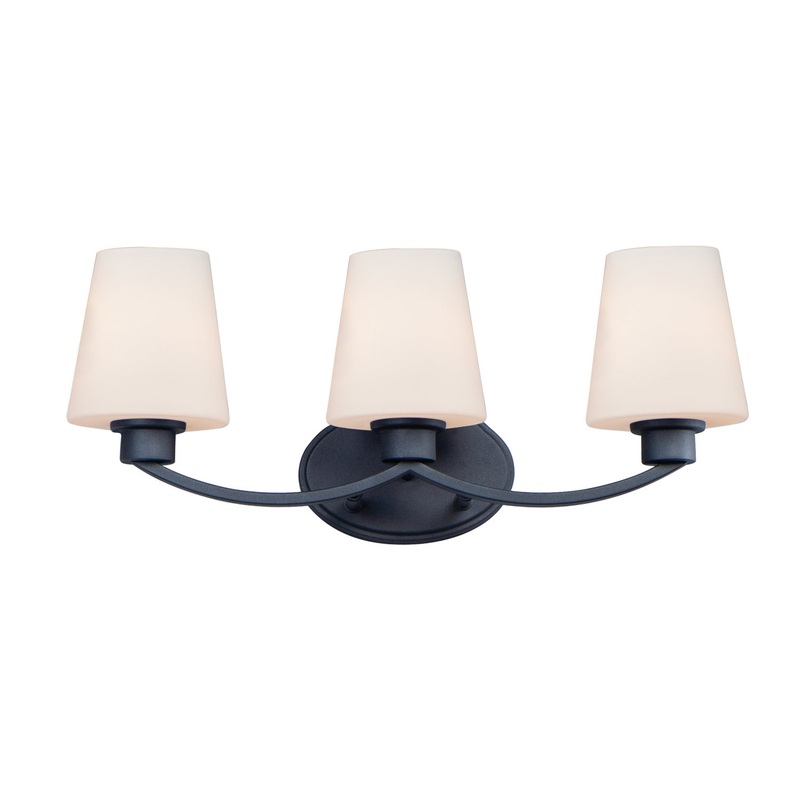 Shelter Three Light Bath Vanity in Black