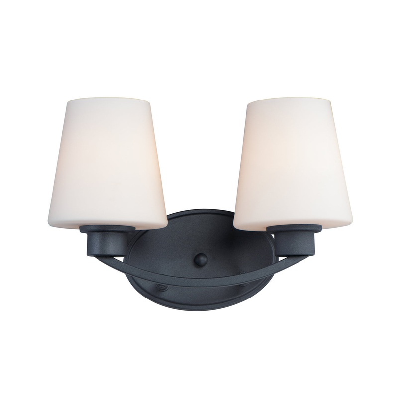 Shelter Two Light Bath Vanity in Black
