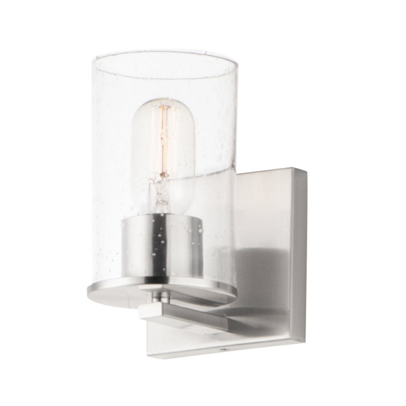 Sleek One Light Bath Vanity in Satin Nickel