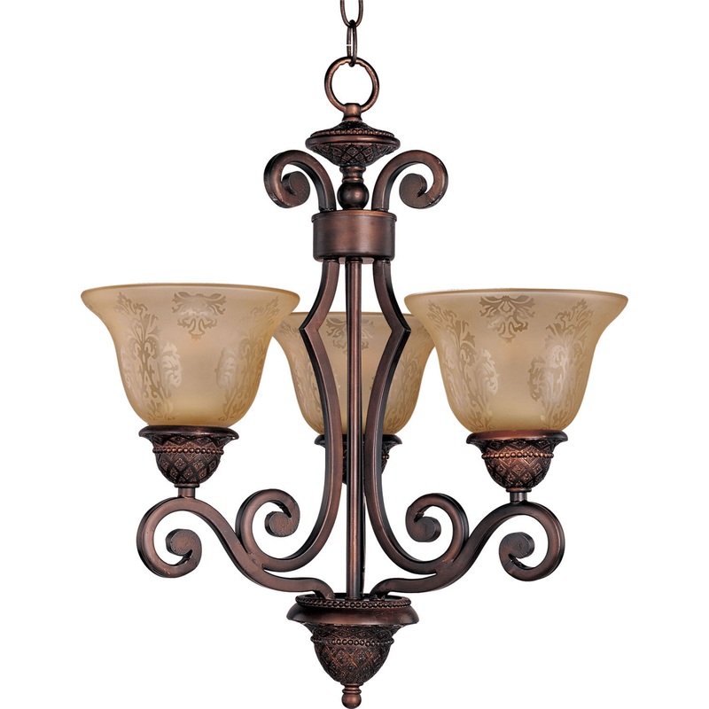 Symphony Three Light Chandelier in Oil Rubbed Bronze