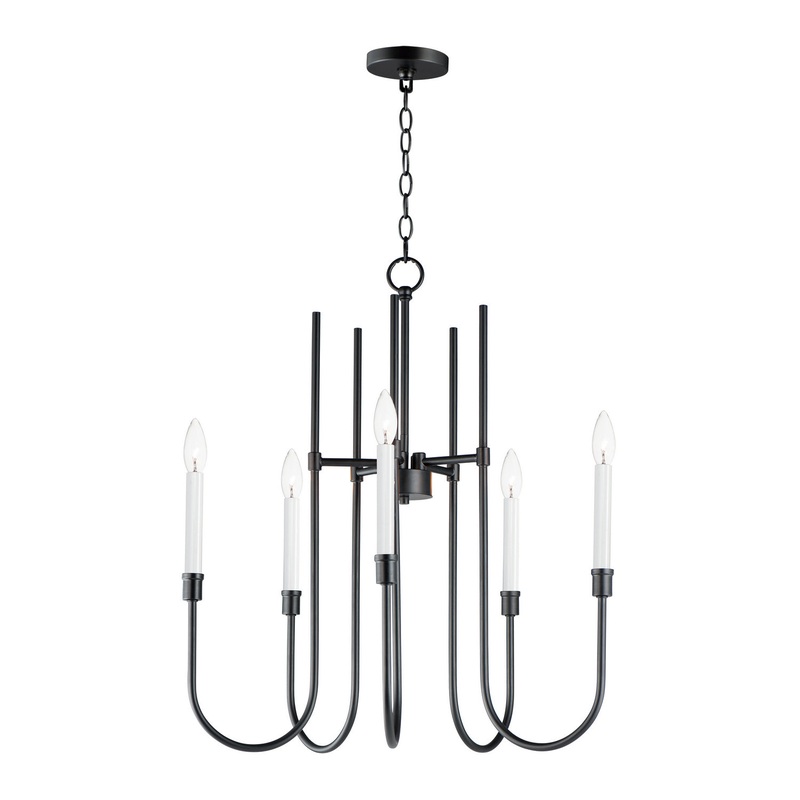 Tux Five Light Chandelier in Black