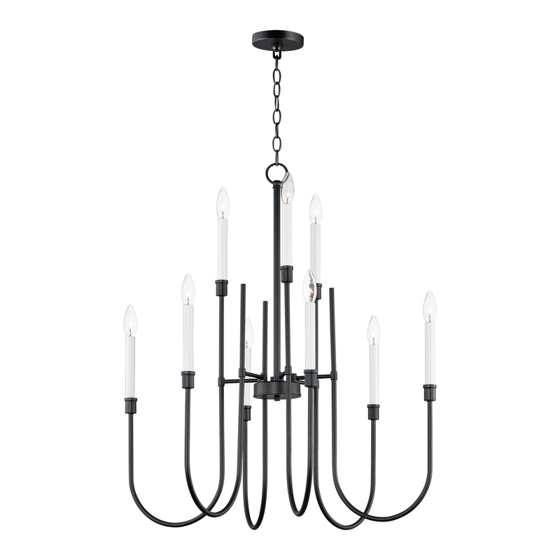 Tux Nine Light Chandelier in Black