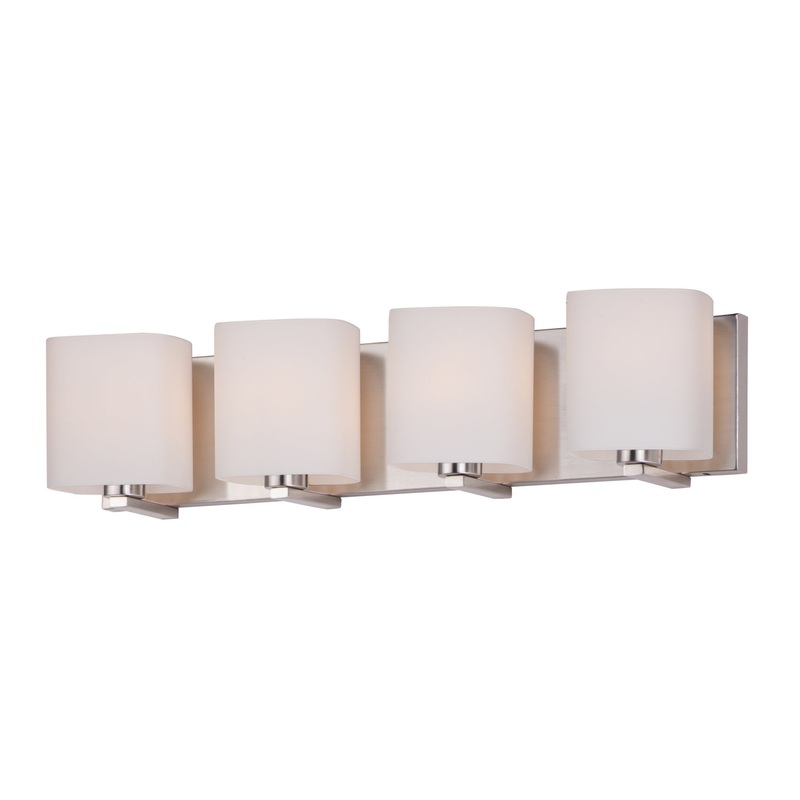 Wrap Four Light Bath Vanity in Satin Nickel