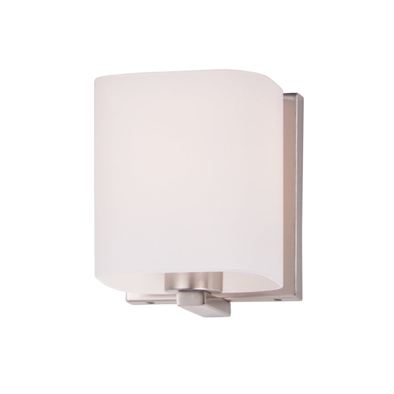 Wrap One Light Bath Vanity in Satin Nickel