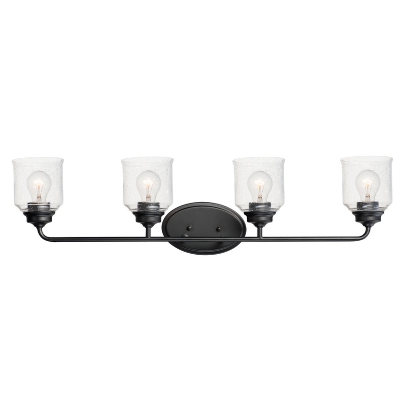Acadia Four Light Bath Vanity in Black