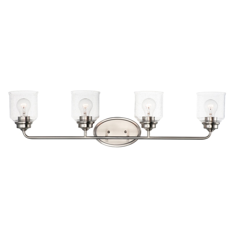 Acadia Four Light Bath Vanity in Satin Nickel