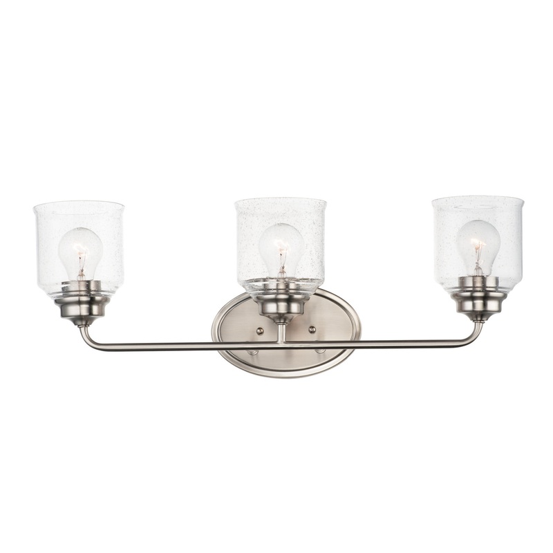 Acadia Three Light Bath Vanity in Satin Nickel