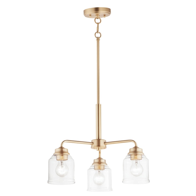 Acadia Three Light Semi-Flush Mount/Chandelier in Heritage