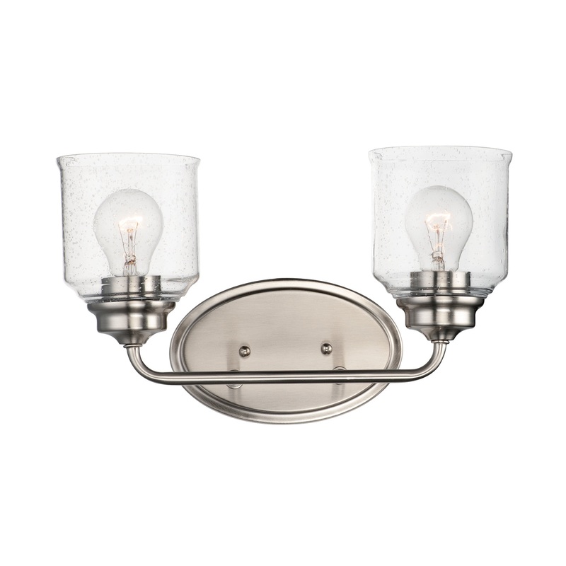 Acadia Two Light Bath Vanity in Satin Nickel