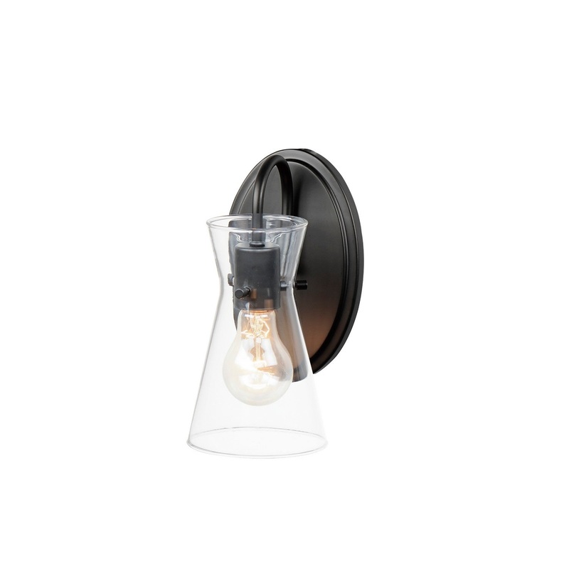 Ava One Light Wall Sconce in Black