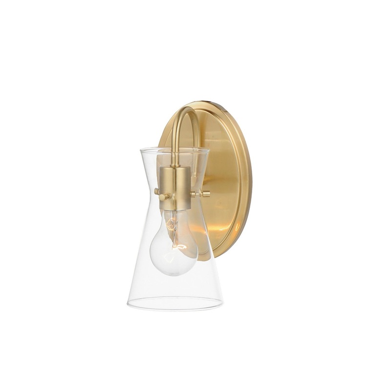 Ava One Light Wall Sconce in Natural Aged Brass