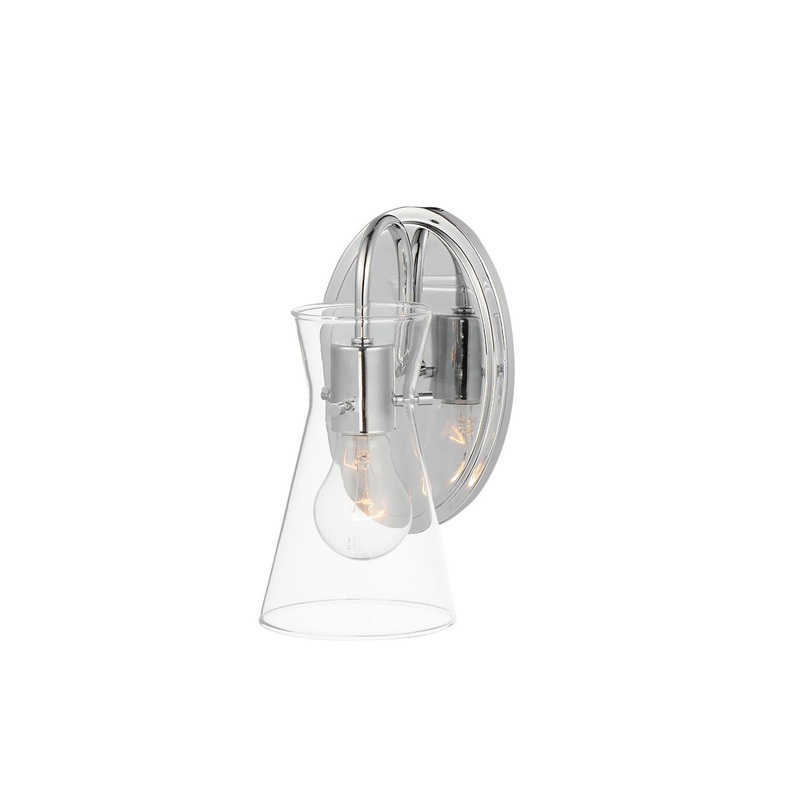 Ava One Light Wall Sconce in Polished Chrome