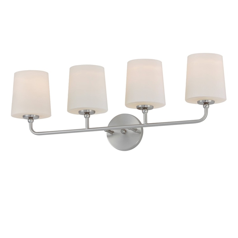 Bristol Four Light Bath Vanity in Satin Nickel