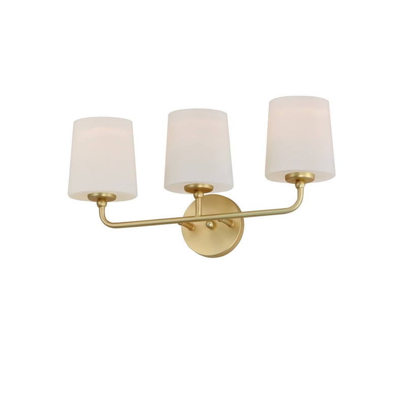 Bristol Three Light Bath Vanity in Satin Brass