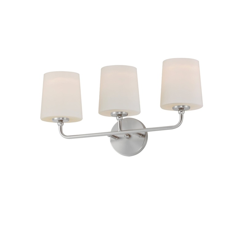 Bristol Three Light Bath Vanity in Satin Nickel