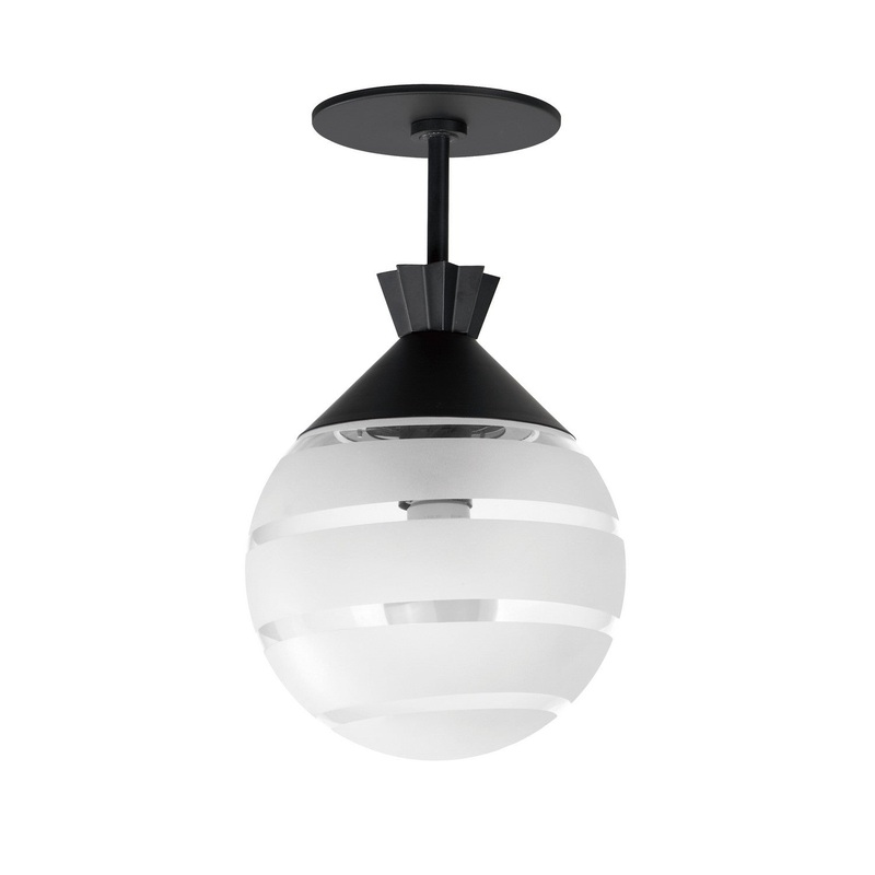 Copacabana One Light Semi-Flush/Pendant in Black