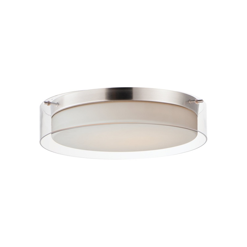 Duo LED Flush Mount in Satin Nickel