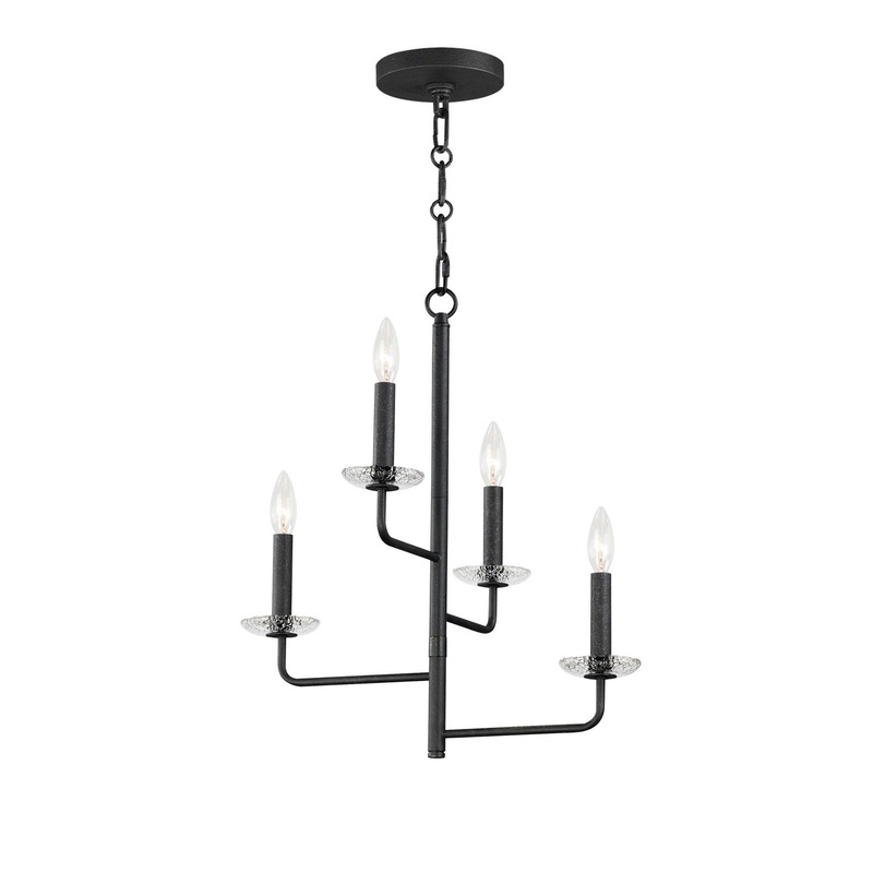 Madeira Four Light Chandelier in Anthracite