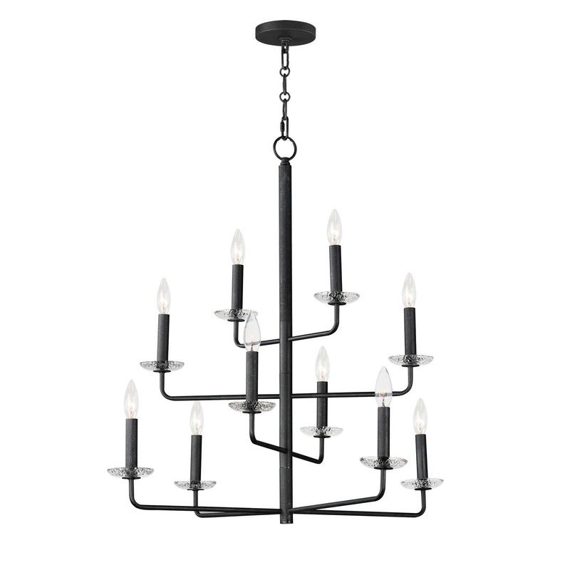 Madeira Ten Light Chandelier in Anthracite