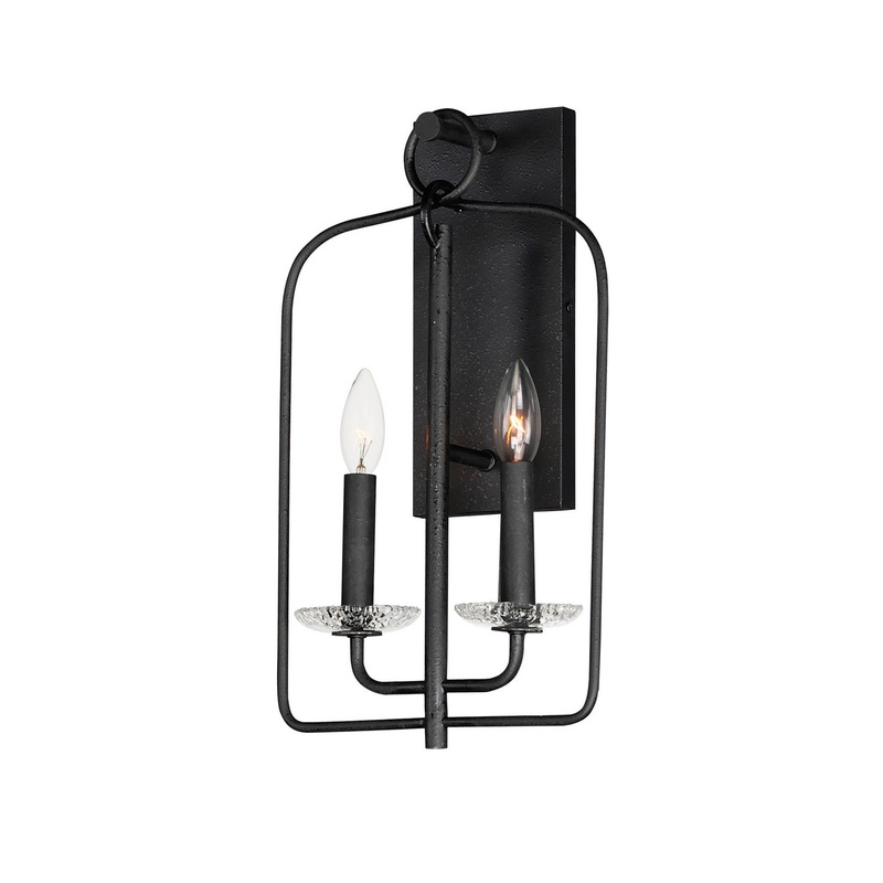 Madeira Two Light Wall Sconce in Anthracite