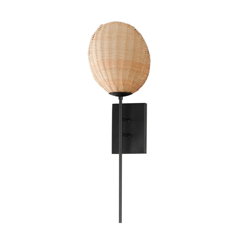 Maldives One Light Wall Sconce in Black