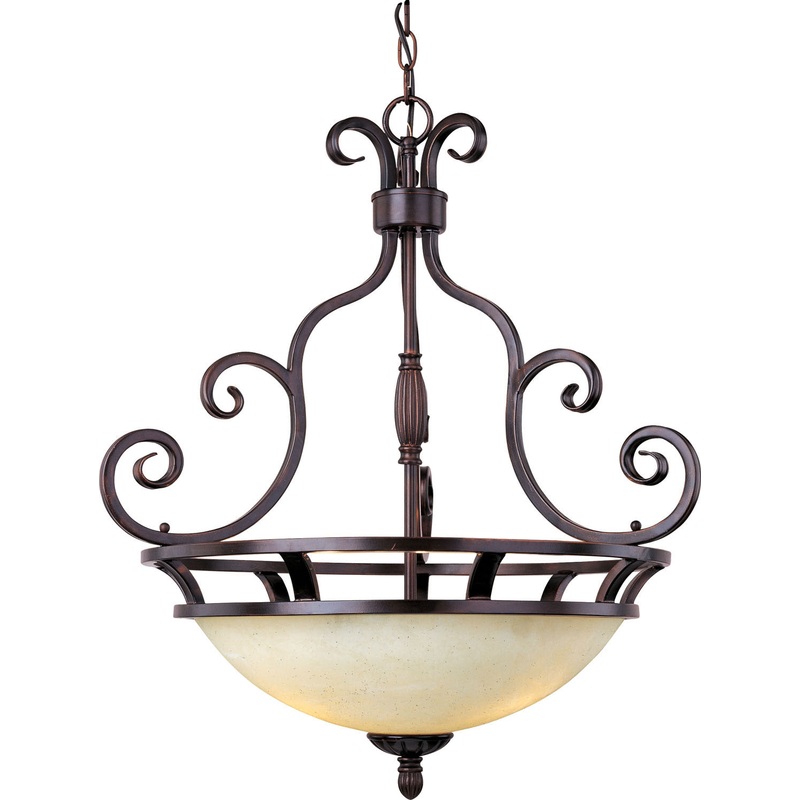 Manor Three Light Pendant in Oil Rubbed Bronze