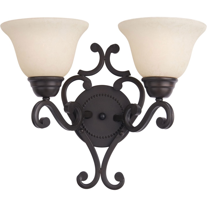 Manor Two Light Wall Sconce in Oil Rubbed Bronze