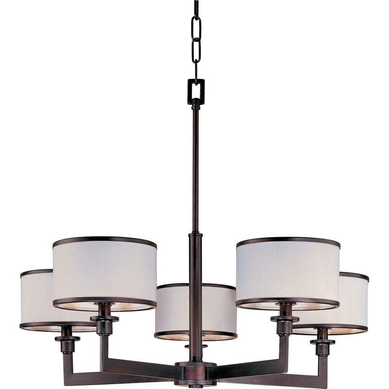 Nexus Five Light Chandelier in Oil Rubbed Bronze