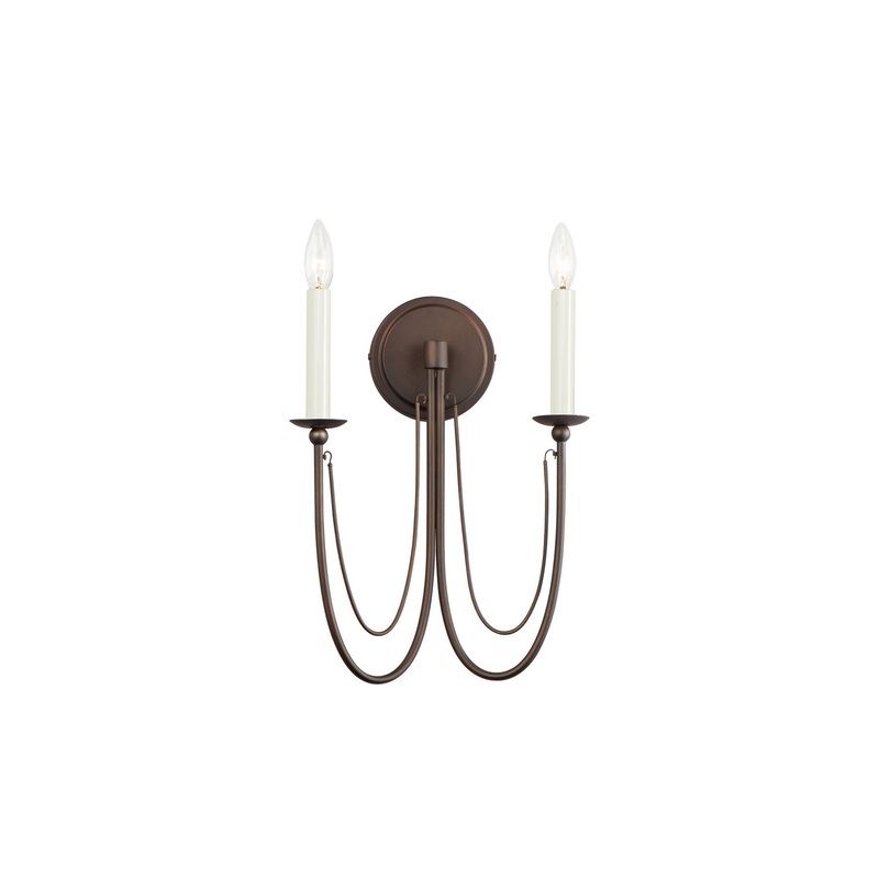Plumette Two Light Wall Sconce in Chestnut Bronze